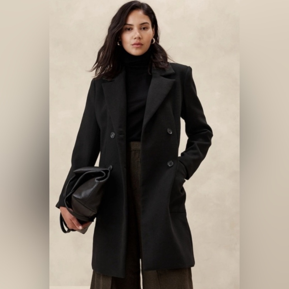 Banana Republic Classic Black Trench Coat